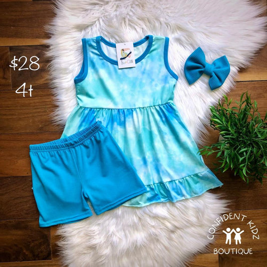 Blue Tie Dye Set