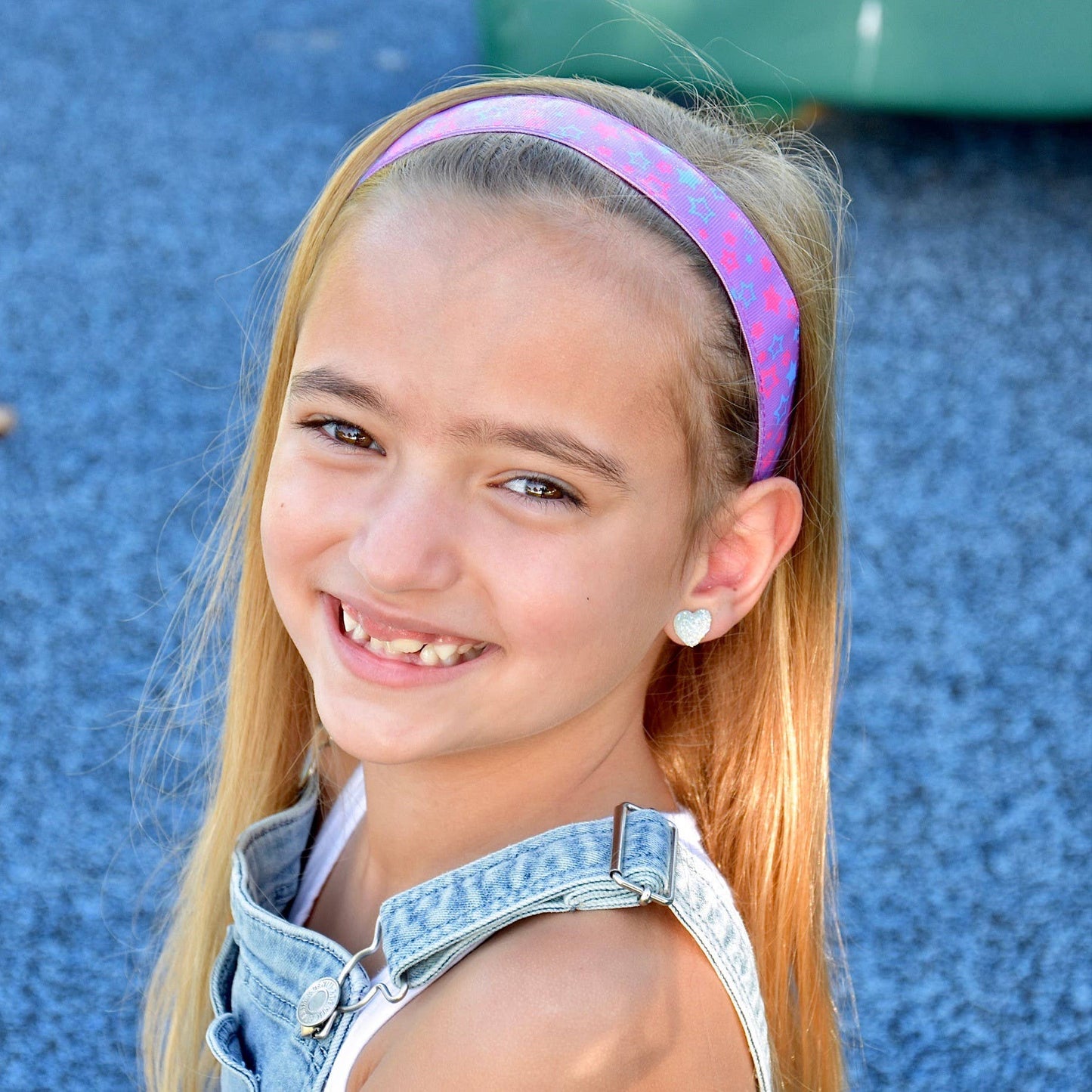 Adjustable No Slip Metallic Print Headband - Stars