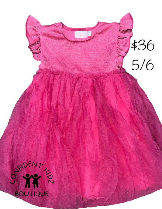 Pink shimmer tutu dress