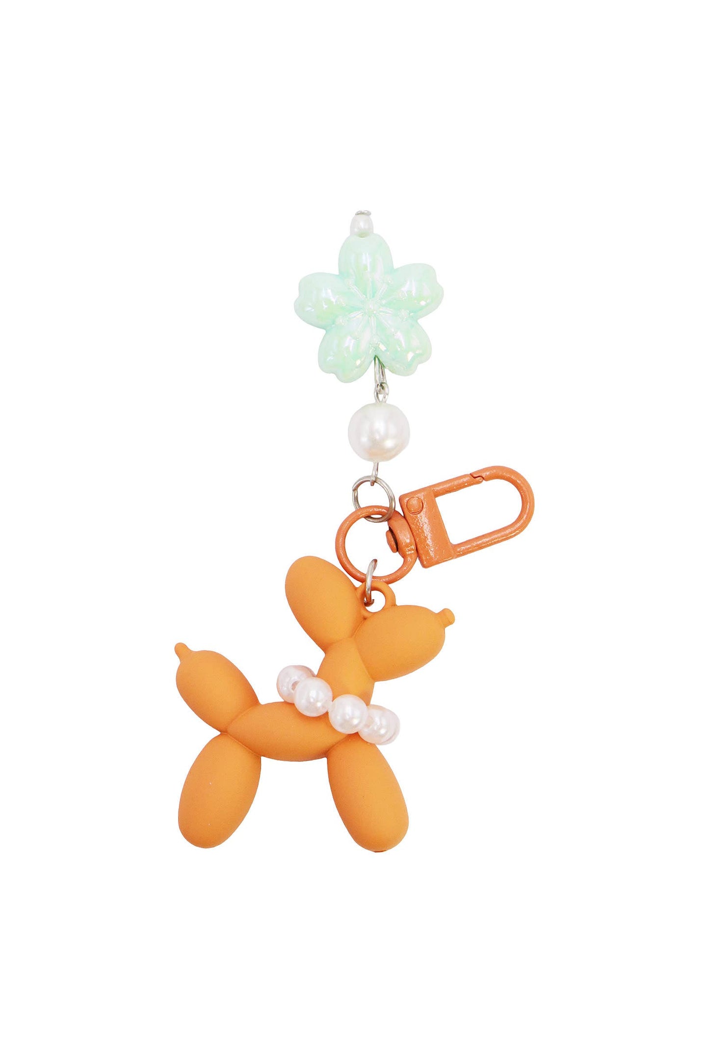 Matte Balloon Dog Pearlescent Resin Key Chain