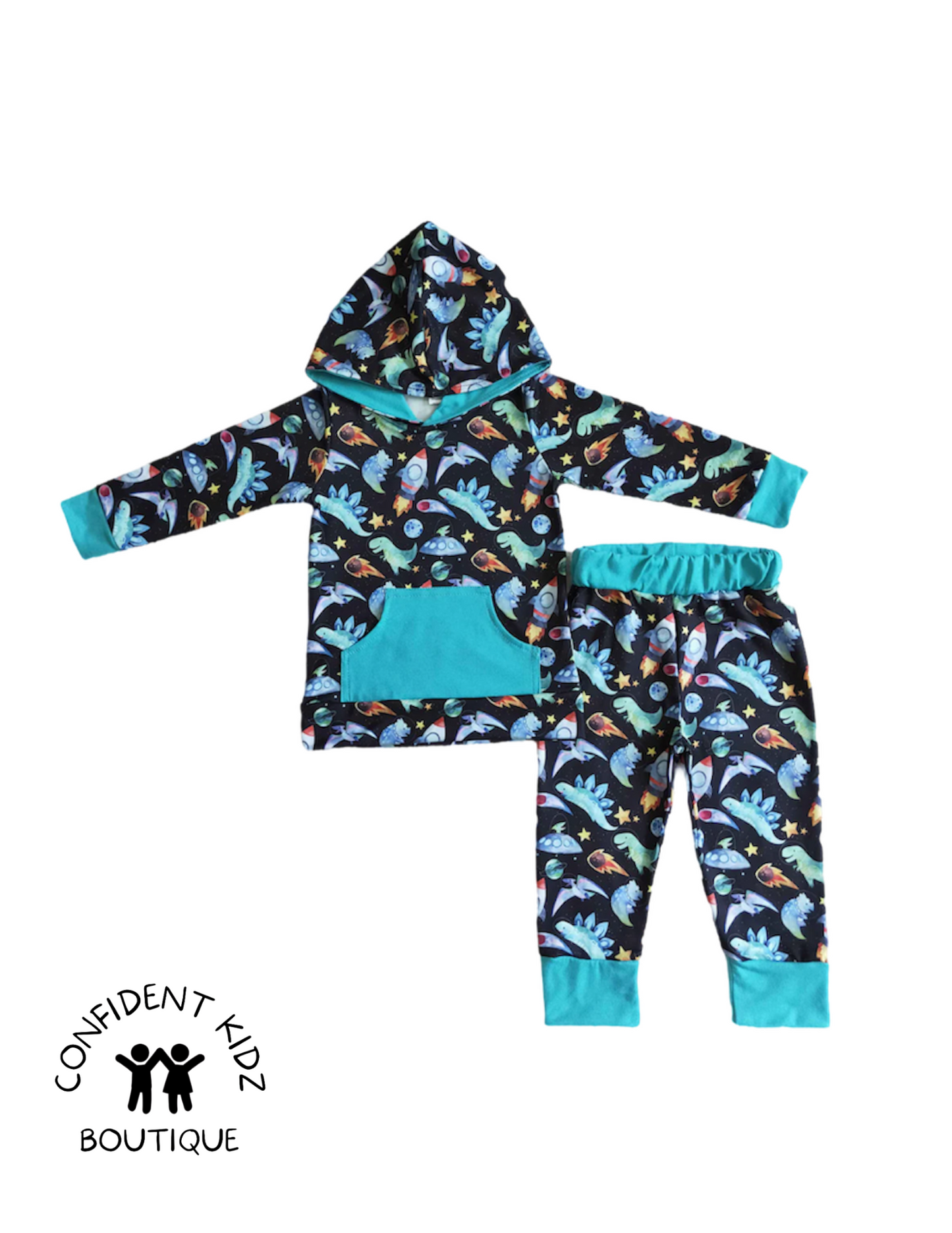 Space Dino Hoodie and Jogger Set