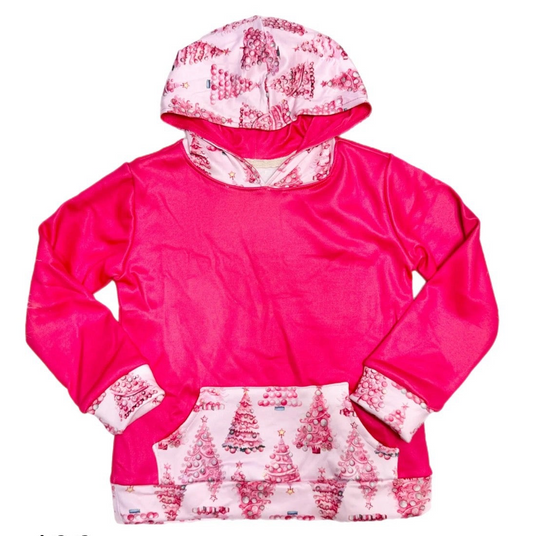 Pink Christmas Tree Hoodie