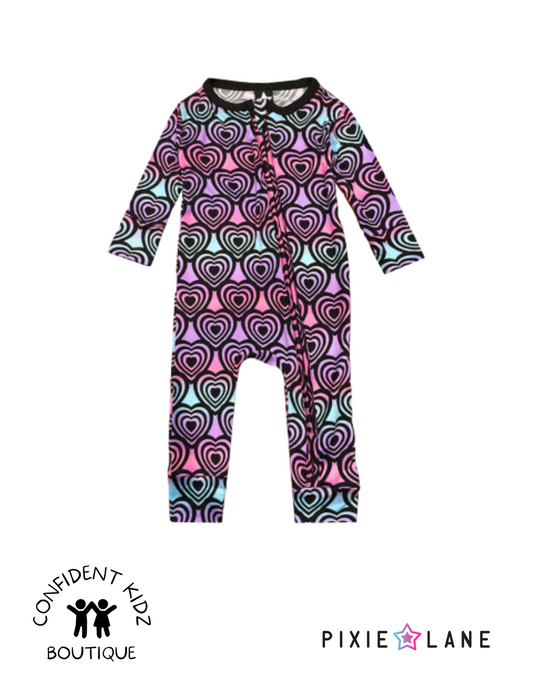 Hearts Simply Soft Zip Onesie