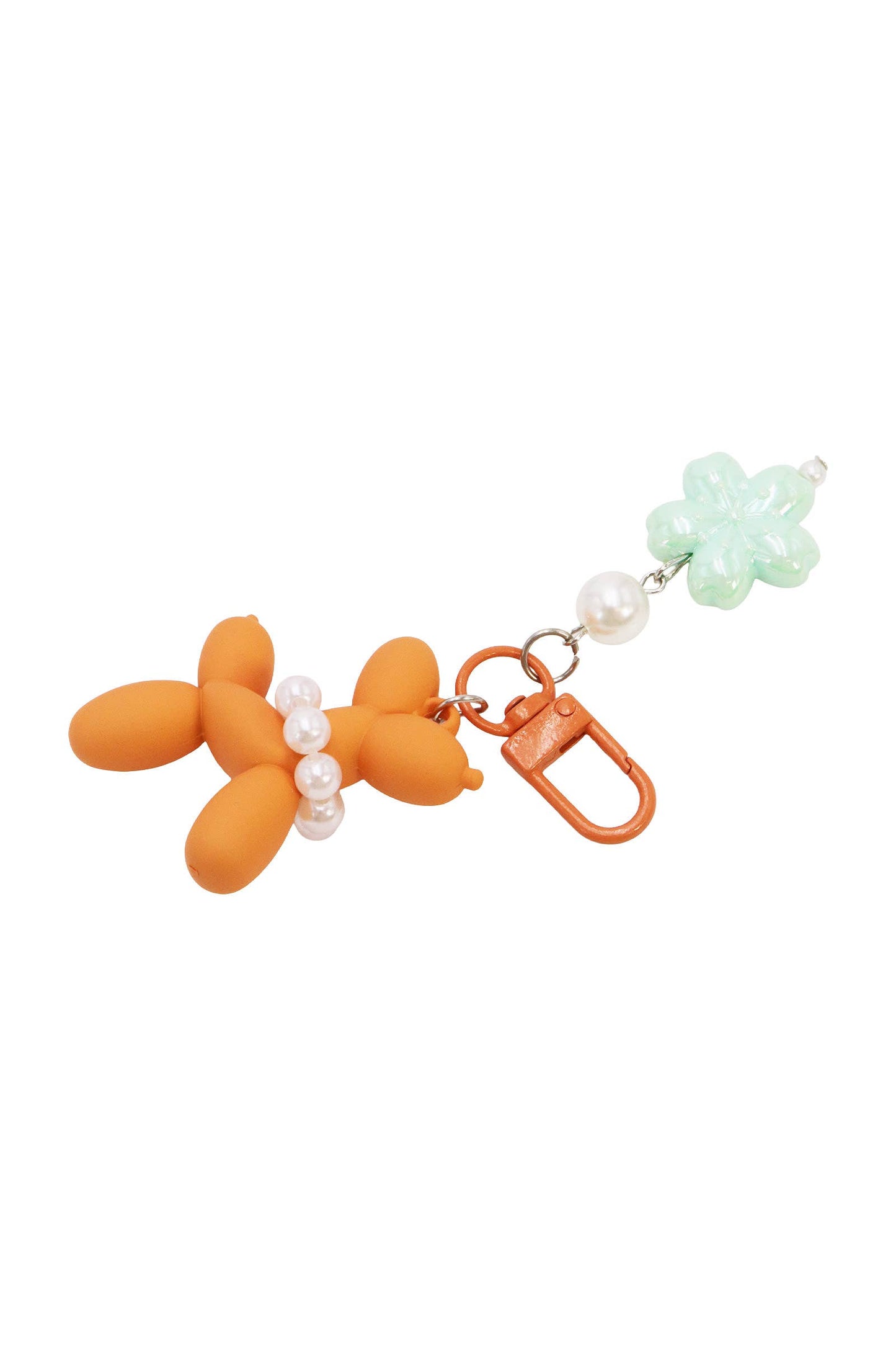 Matte Balloon Dog Pearlescent Resin Key Chain