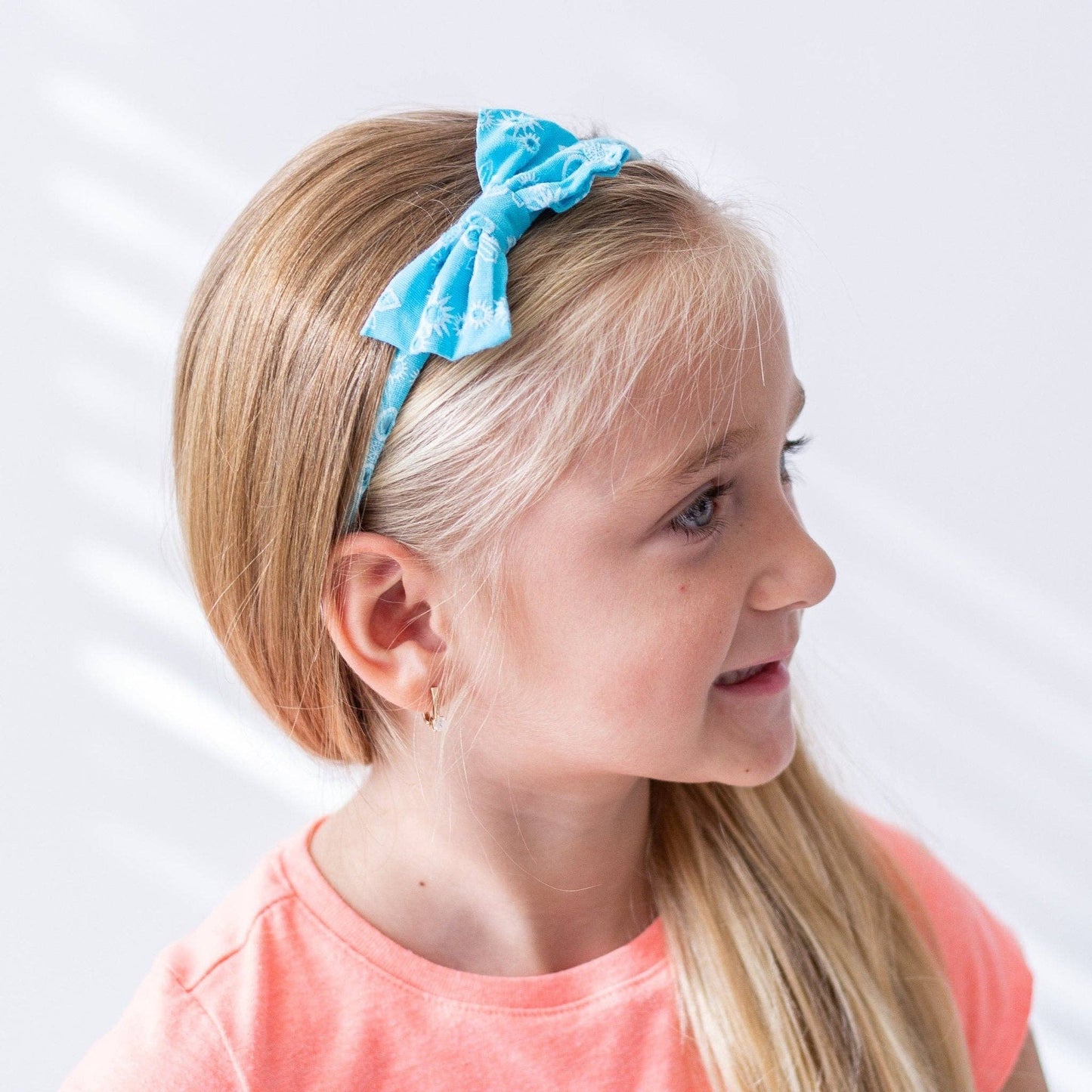 Thin Bow Headband - Eyelet Lace