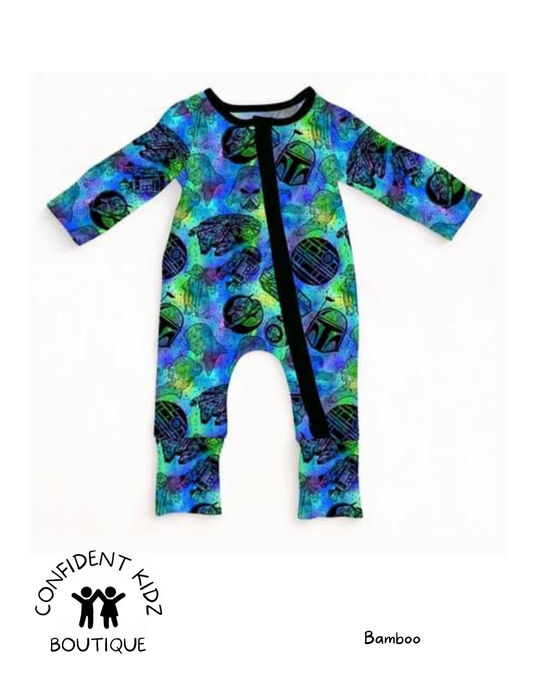 Galaxy Bamboo Zippy Romper