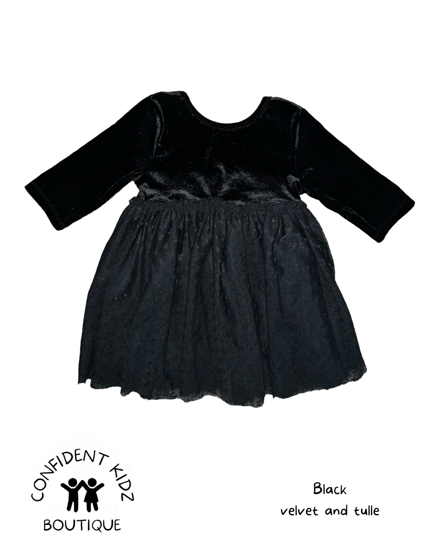 Black Velvet Tutu Dress