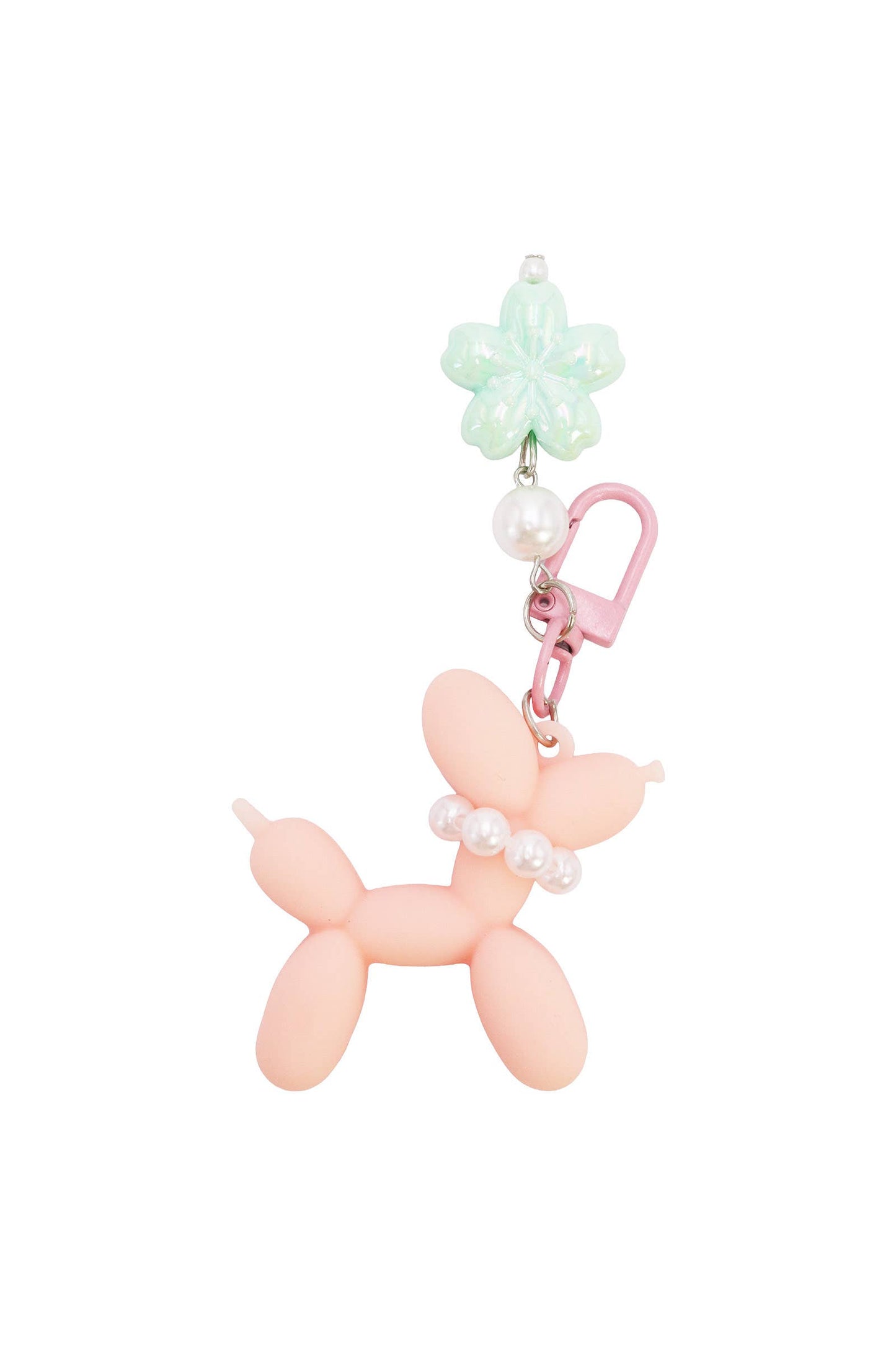 Matte Balloon Dog Pearlescent Resin Key Chain