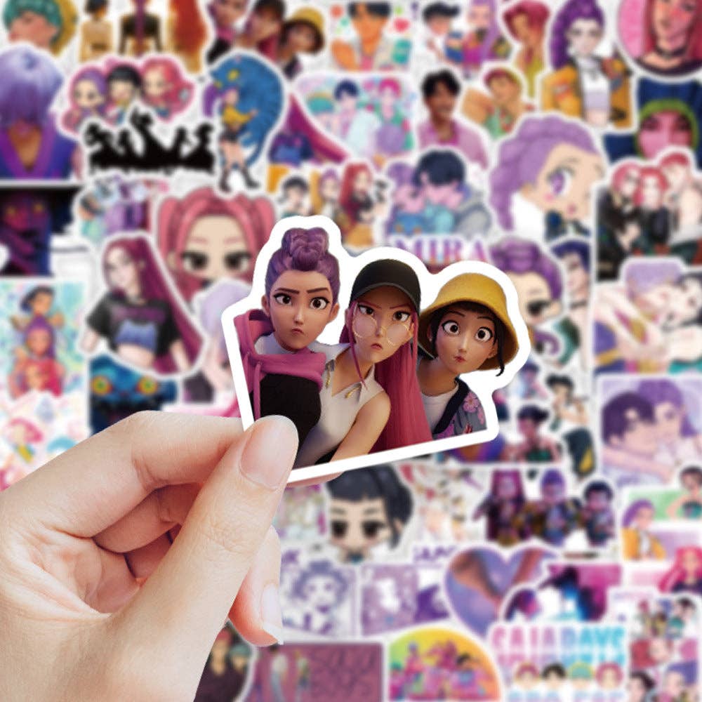 KPOP Huntrix Demon Hunter Girl & Boy Group Stickers 74pcs