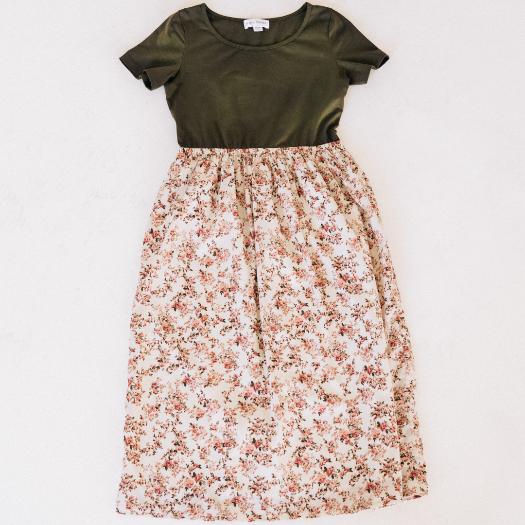 Olive Green Floral - Women
