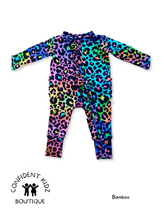 Leopard Bamboo Zippy Romper