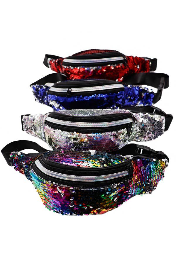 Flip Sequin Belt Bag