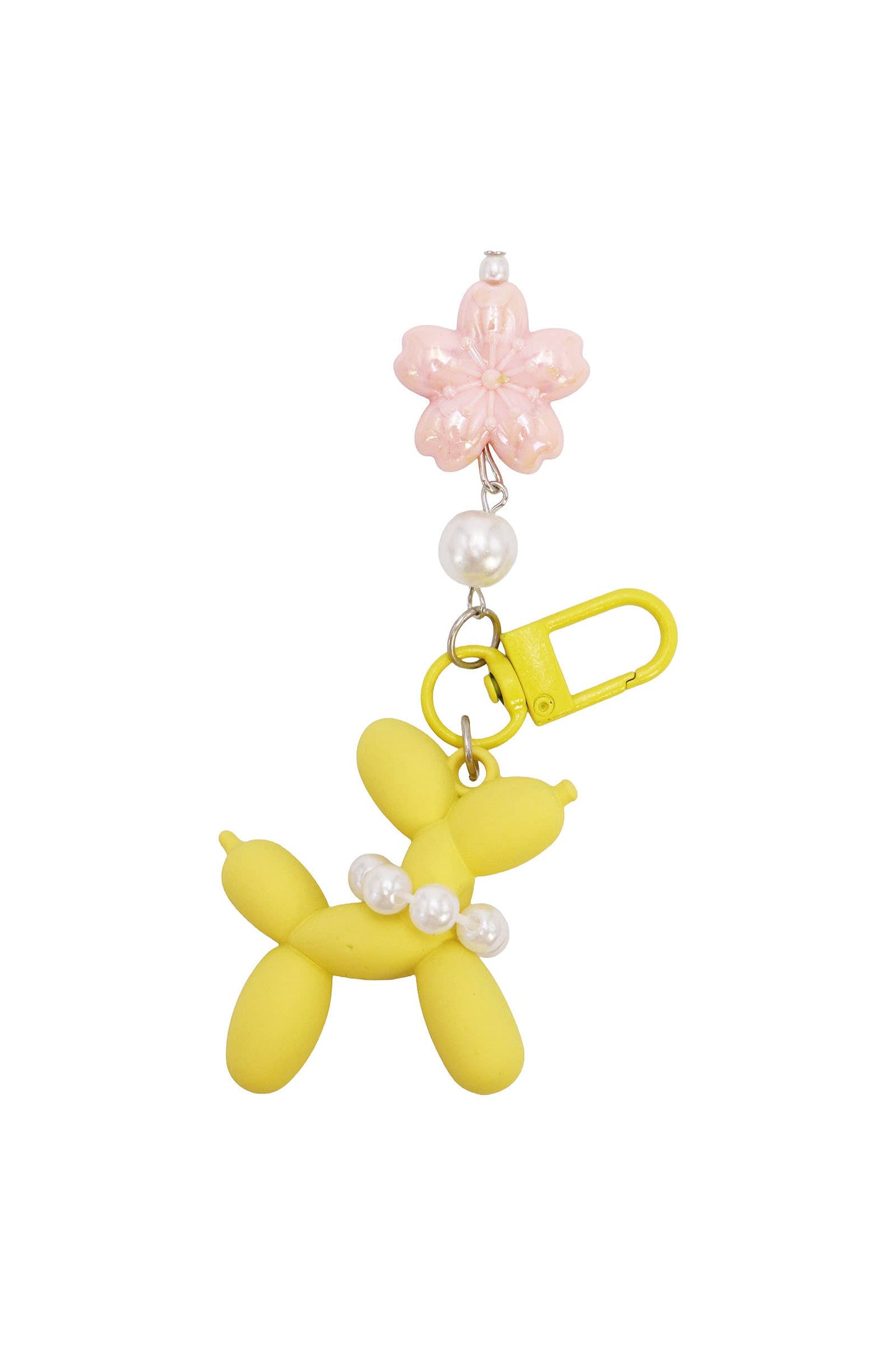 Matte Balloon Dog Pearlescent Resin Key Chain