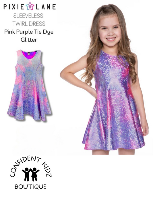 Lilac Rainbow Foil Tank Dress