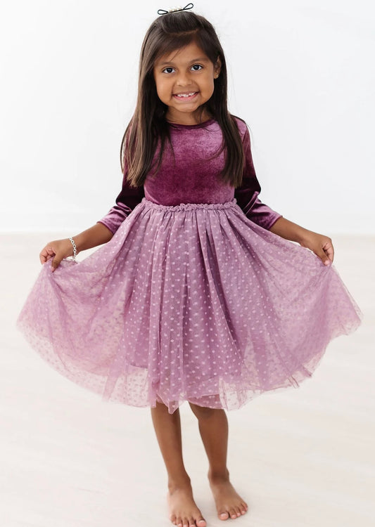 Lilac Velvet Tutu Dress