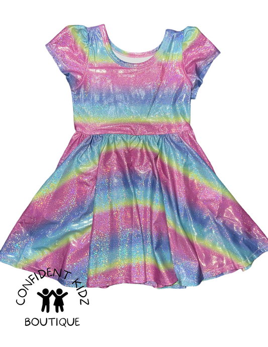 Pastel Rainbow Shimmer Dress