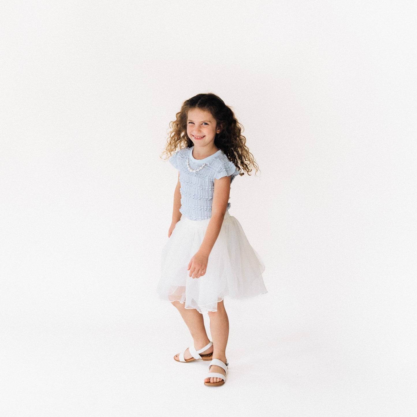 Ruffle Blue Pearl Outfit- Child
