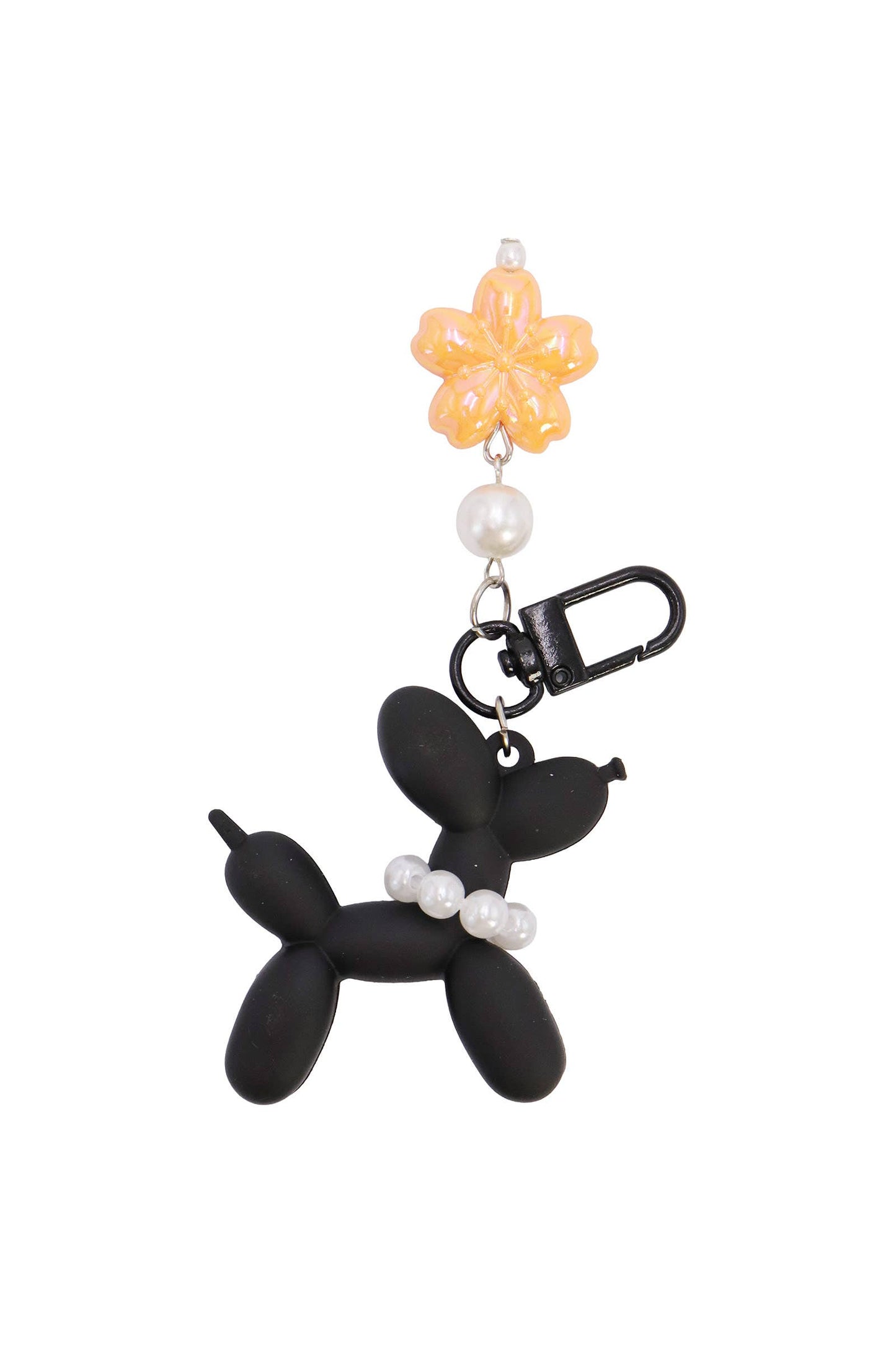 Matte Balloon Dog Pearlescent Resin Key Chain