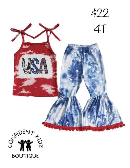 USA tie dye bells set