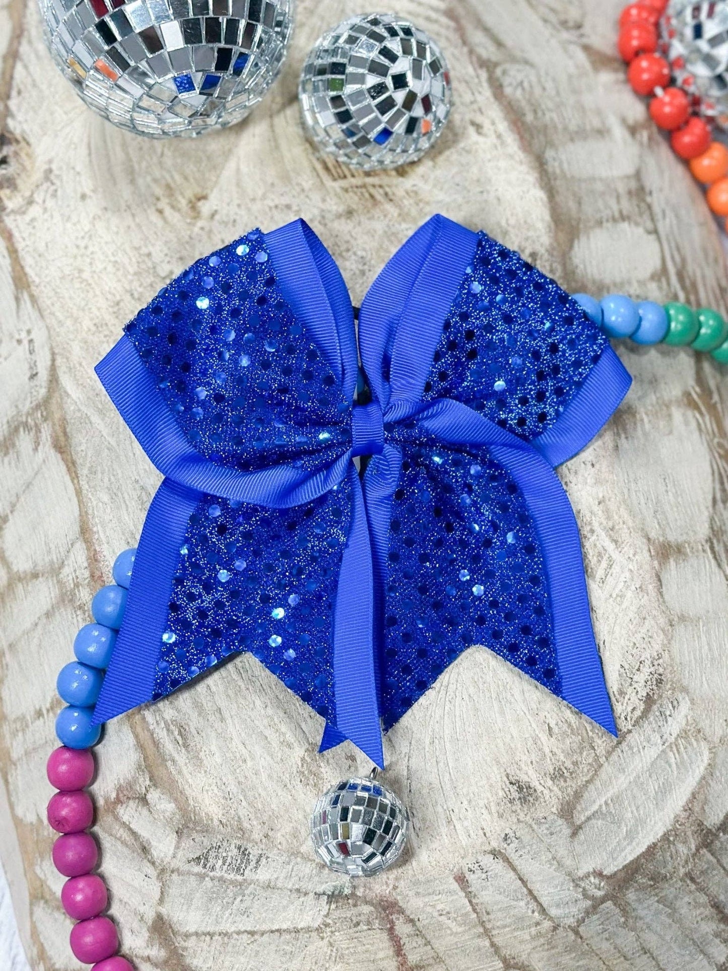 Sequin Cheer Hair Bows | Alligator Clip