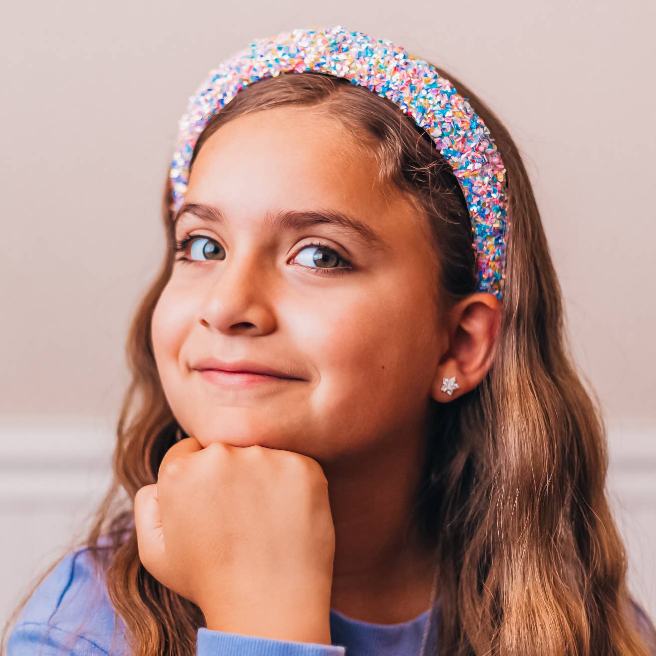 Kids Padded Headband - Chunky Sequin Hair Band