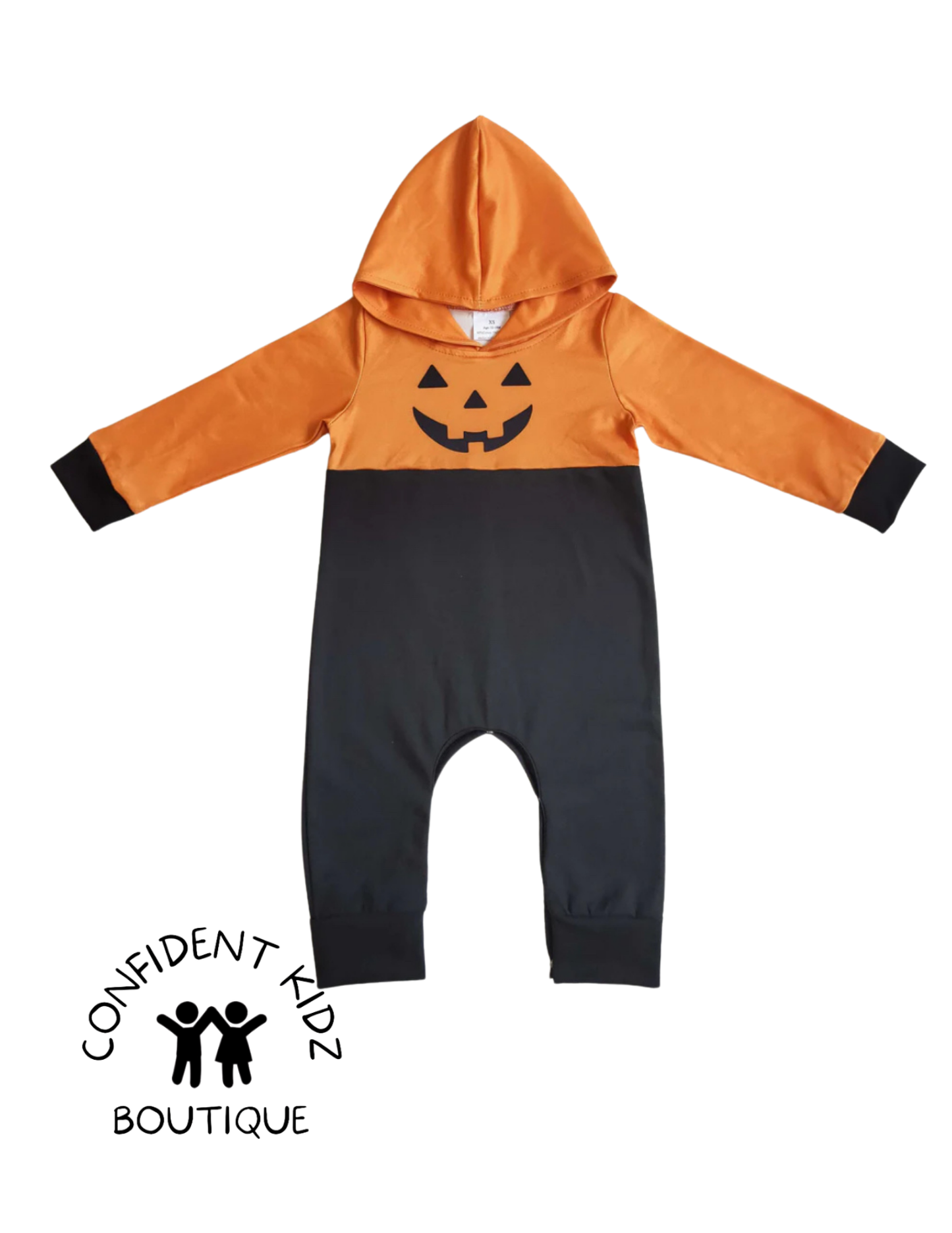 Pumpkin hoodie romper