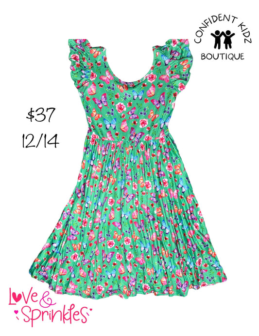 Butterfly garden empire flutter sleeve