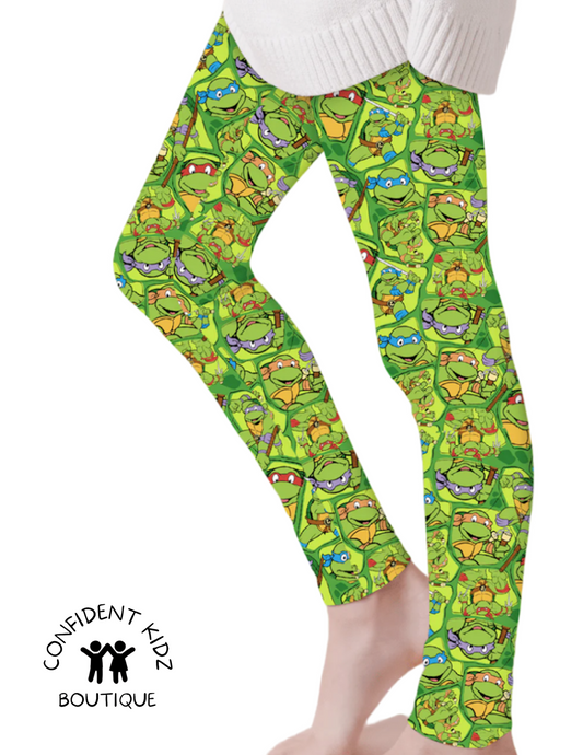 Turtles Casual Cloud Soft Yoga Band Leggings