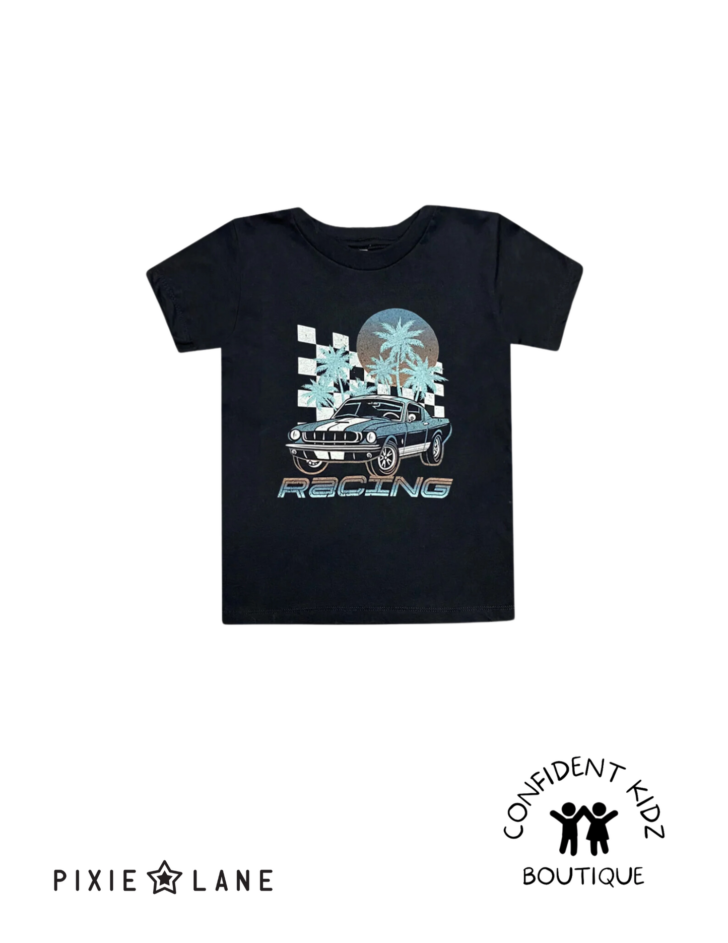 Short Sleeve Graphic Race Car T-Shirt