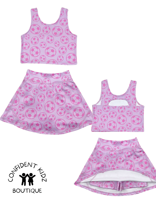 Soccer activewear skort set