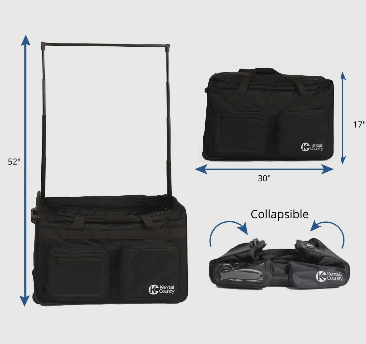 Pre-order Rolling Duffel with Garment Rack X-Large 30"