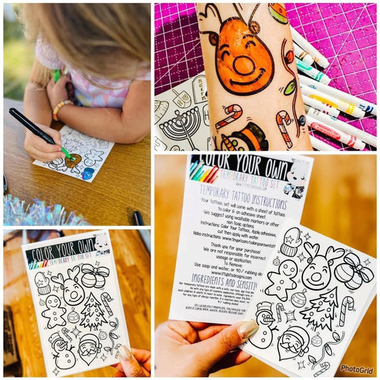 Color Christmas tattoos