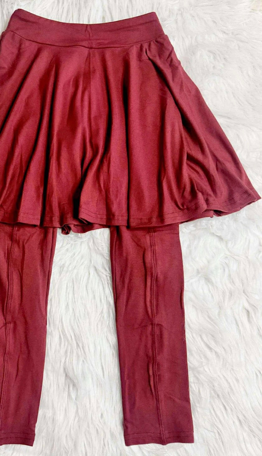 Red Skirted Leggings