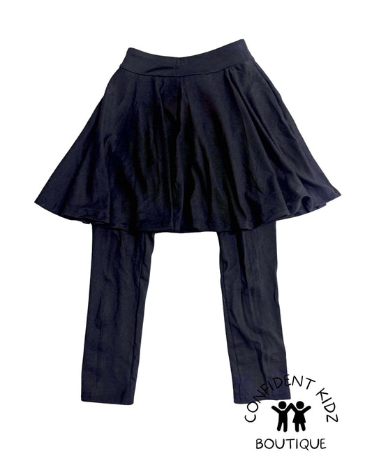 Navy Skirted Leggings