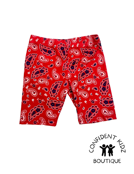 Patriotic Paisley Kick Shorts