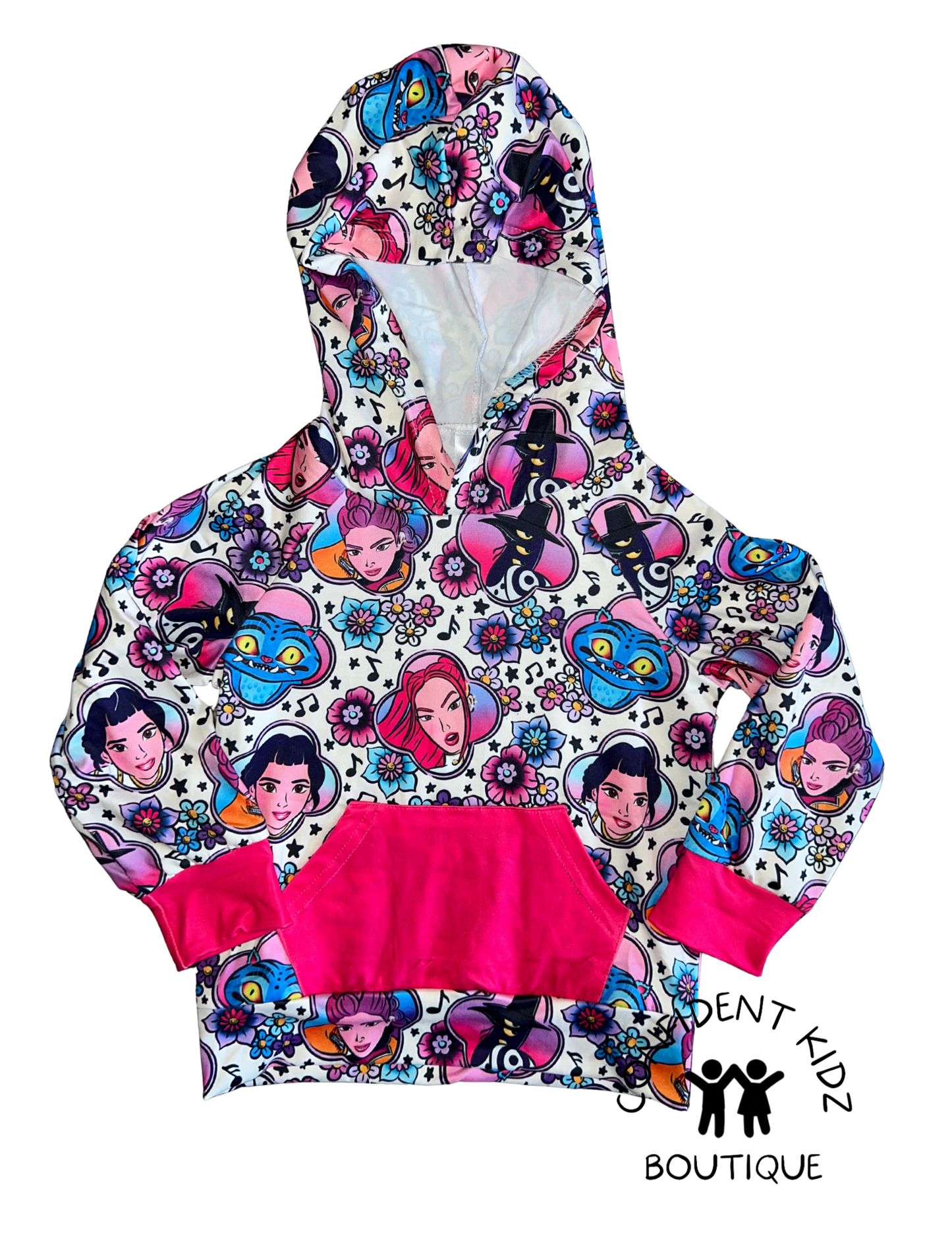 K - P 0 P Floral Hooded Long Sleeve Shirt