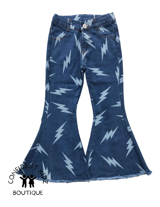 Lightening bolt jeans
