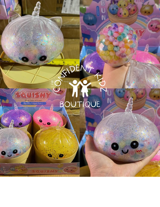 Large Glitter Orby Unicorn Dumpling Squishy