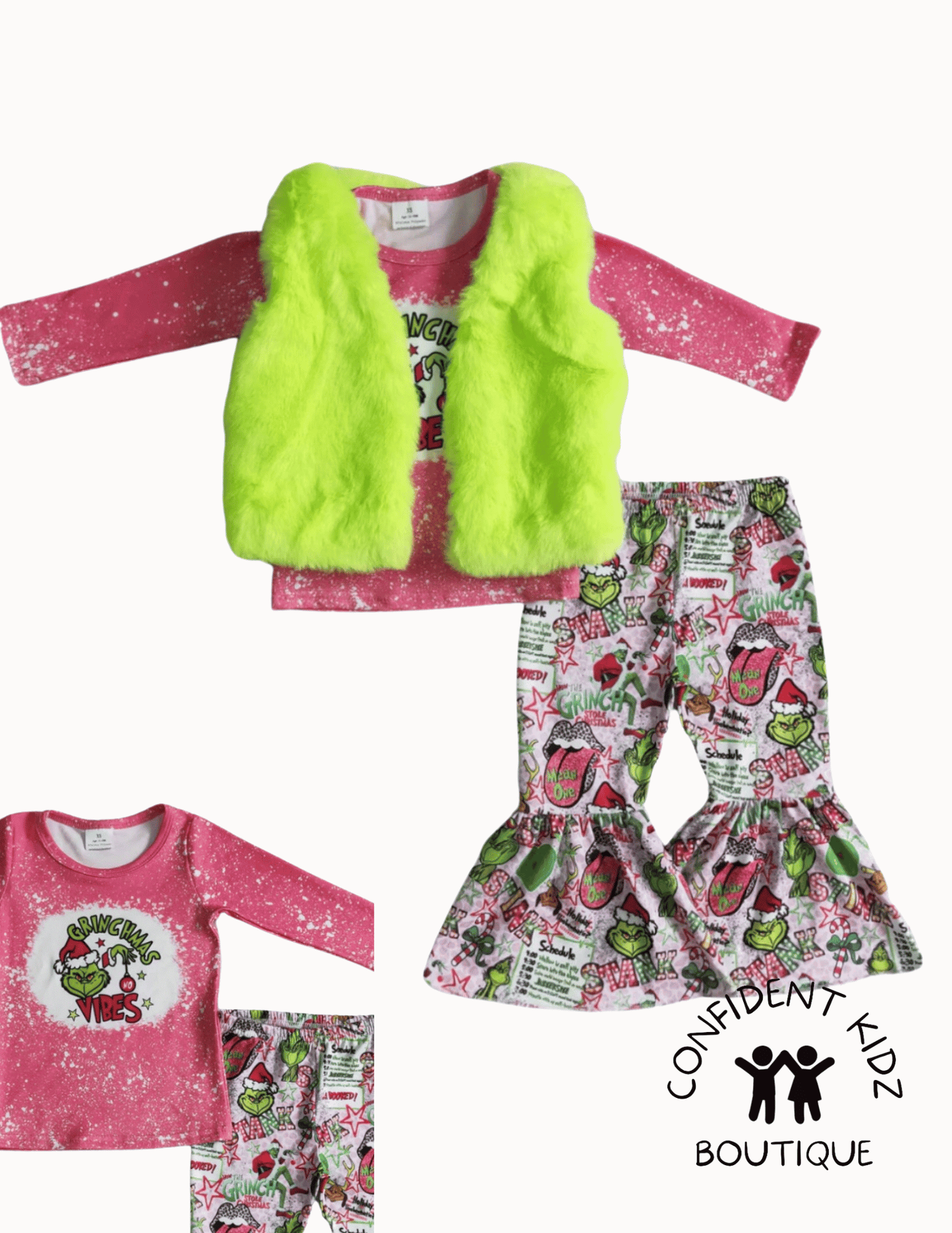 Grinchy Fur Vest Set