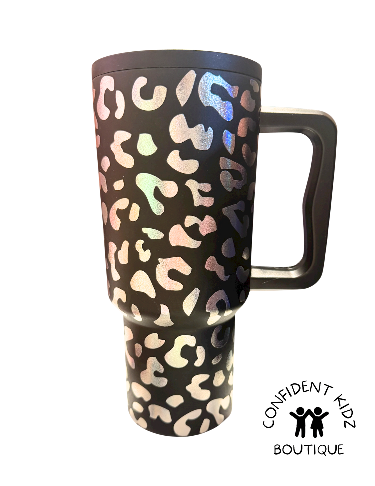 Black leopard 30 oz mug
