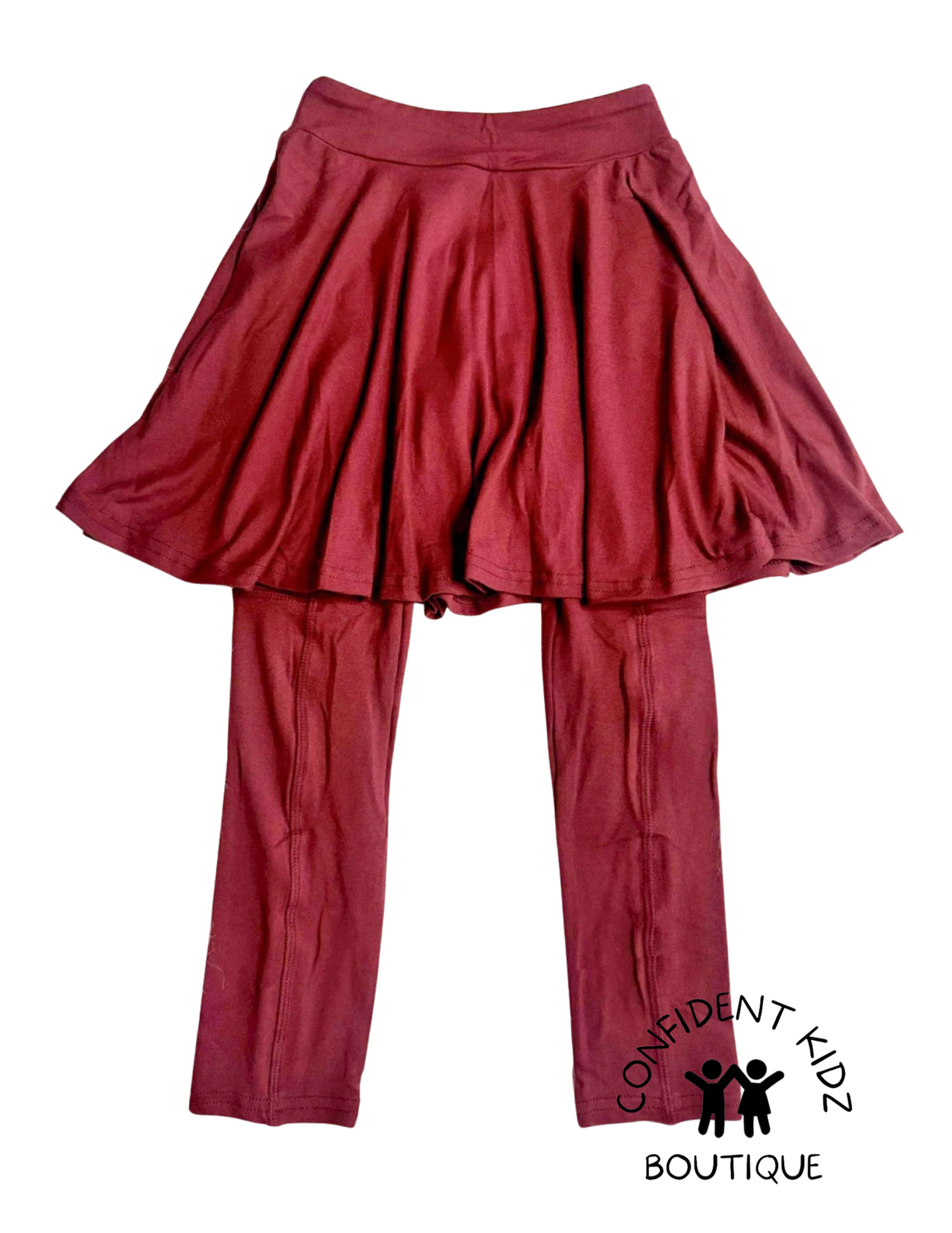 Red Skirted Leggings