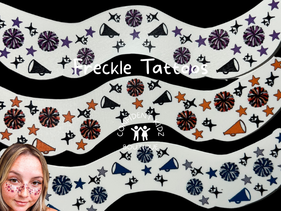 Freckle sports and cheer tattoos