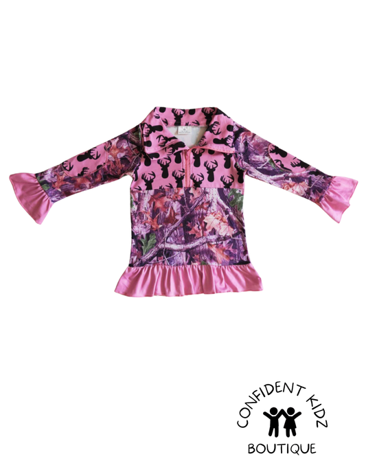 Pink Camo Pullover