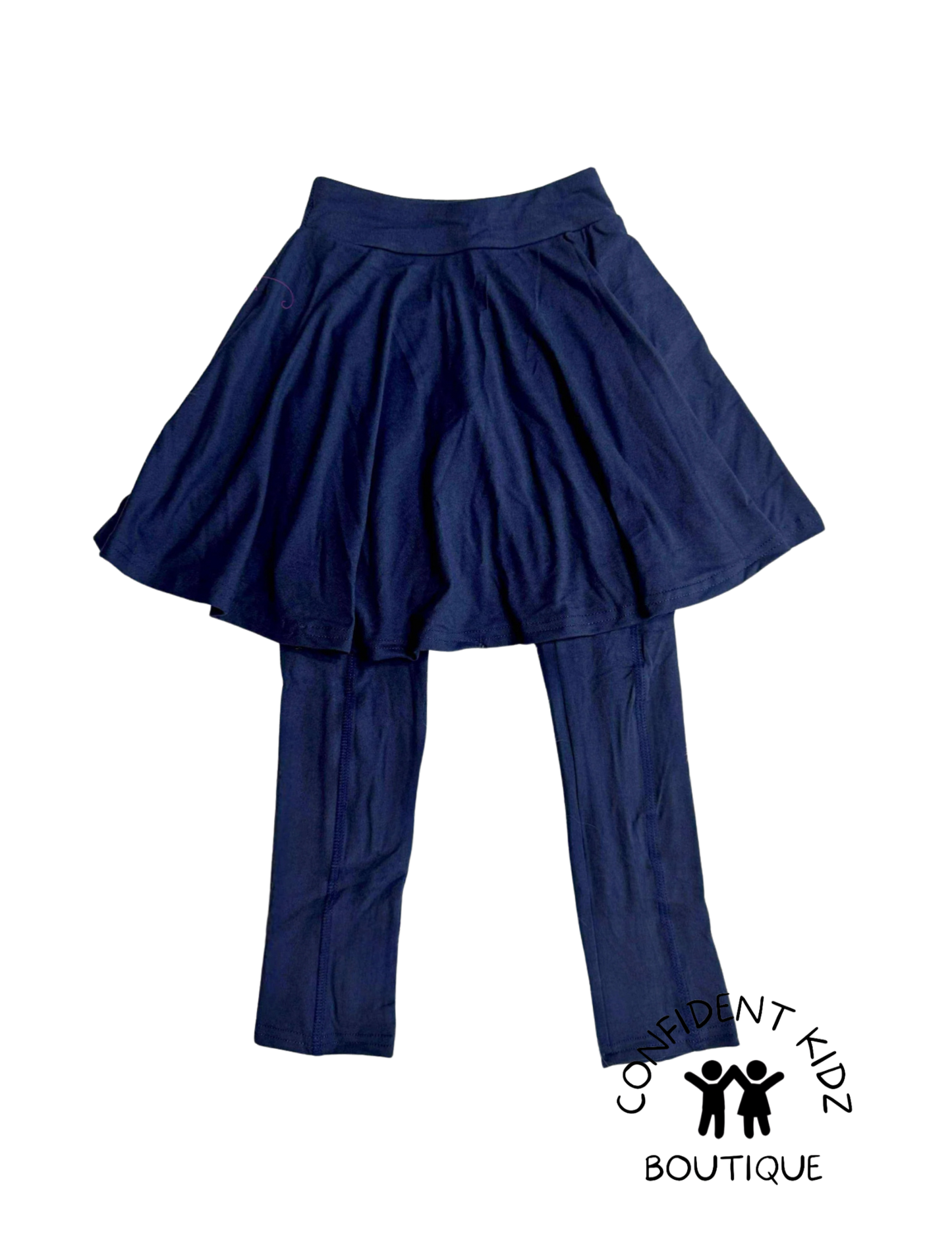 Navy Skirted Leggings