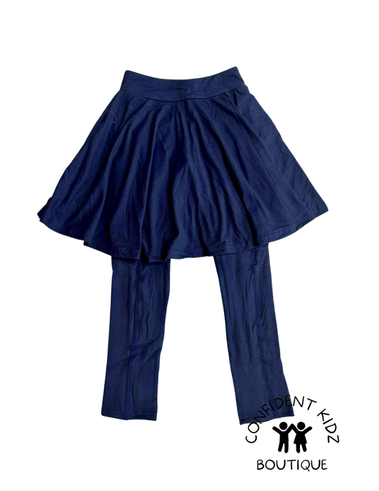 Navy Skirted Leggings