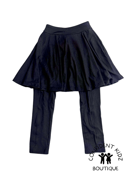 Black Skirted Leggings