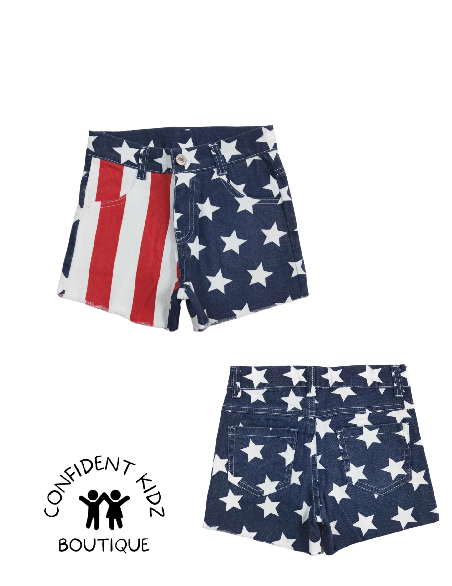 Denim Flag Shorts