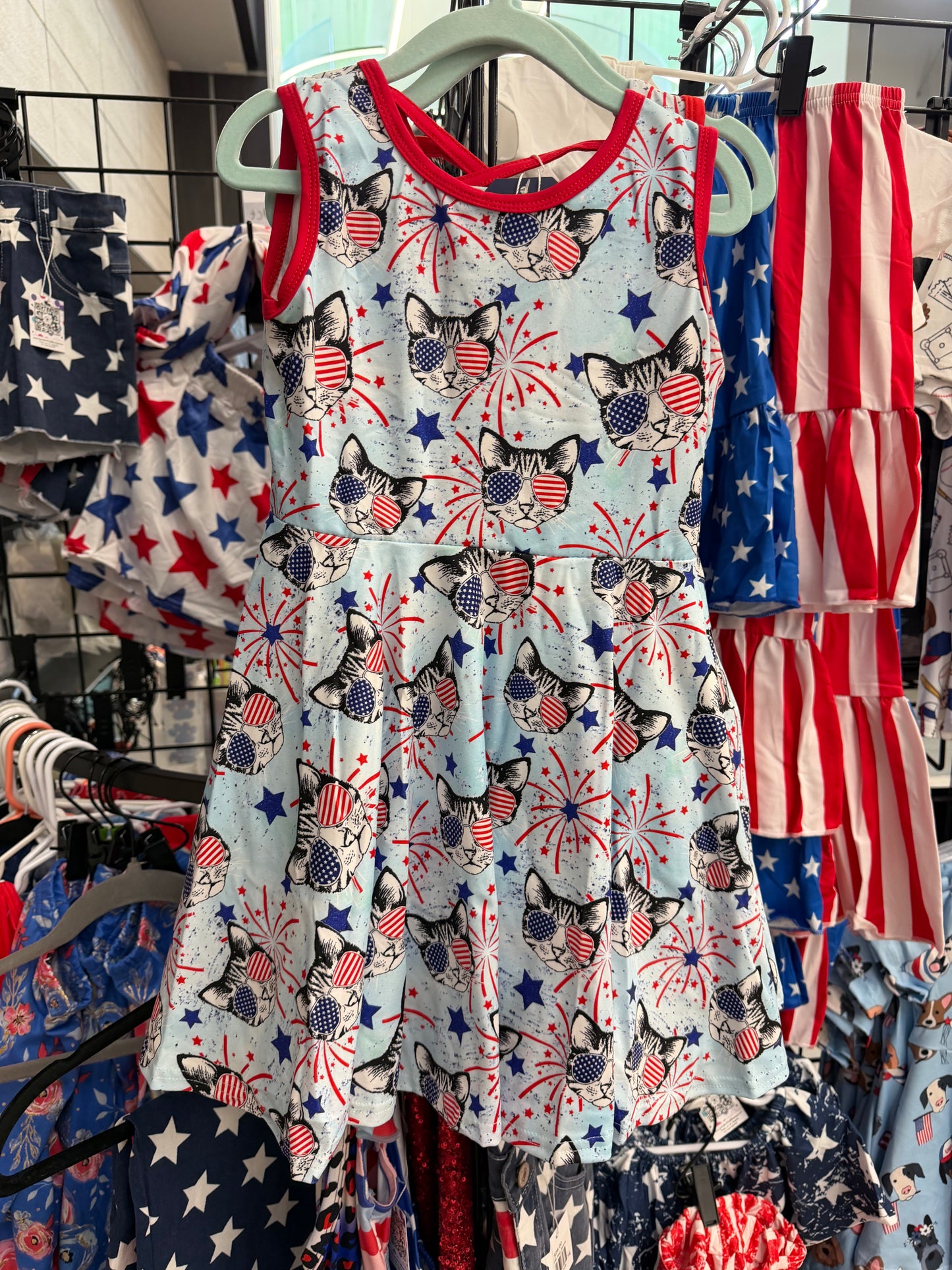 4th Of July Cat Dress