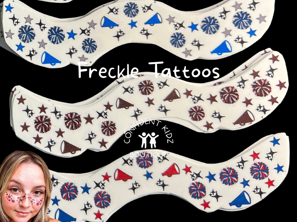 Freckle sports and cheer tattoos
