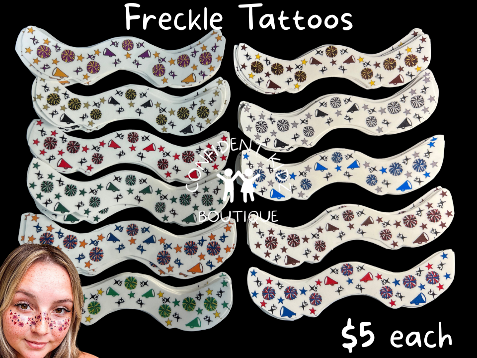 Freckle sports and cheer tattoos